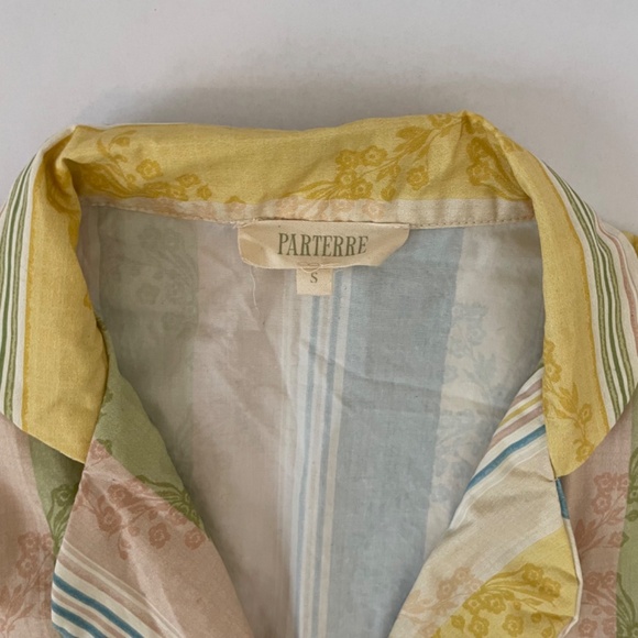 Parterre Primrose Striped Pajama Set Women's Small, Blue Yellow Preppy - Picture 12 of 14